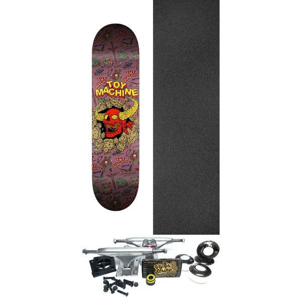 Toy Machine Skateboards Hirotton Monster Skateboard Deck - 8.3" x 31.75" - Complete Skateboard Bundle